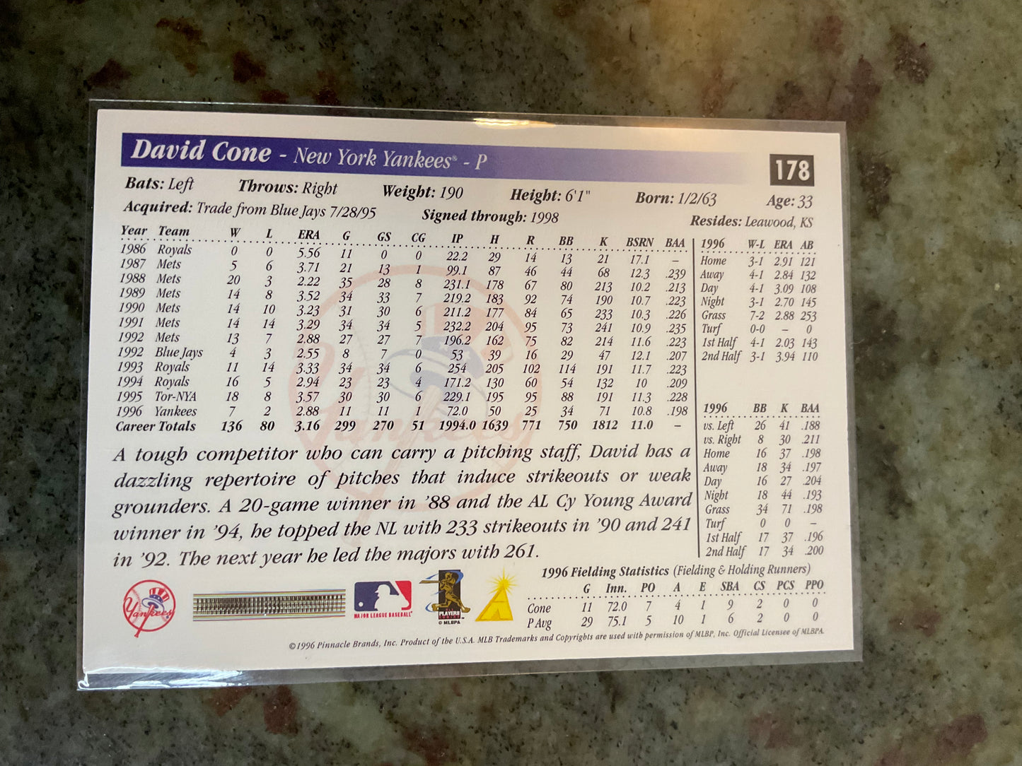 David Cone New York Yankees ￼