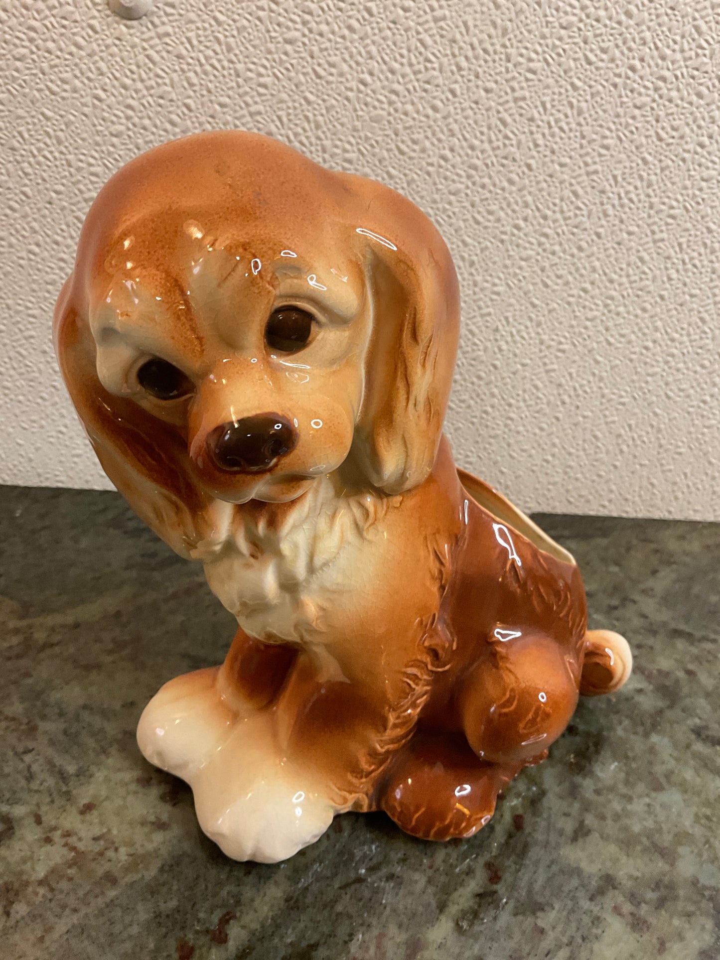 Vintage Japanese Porcelain Cocker  Spaniel Planter