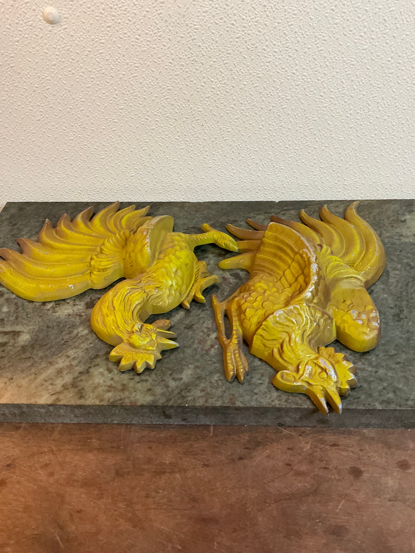 2pc. Vintage MCM Fighting Roosters