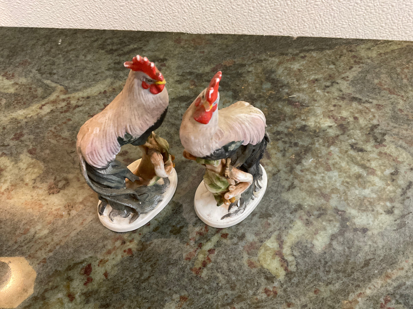 2PC Long Tail Roosters by Lefton