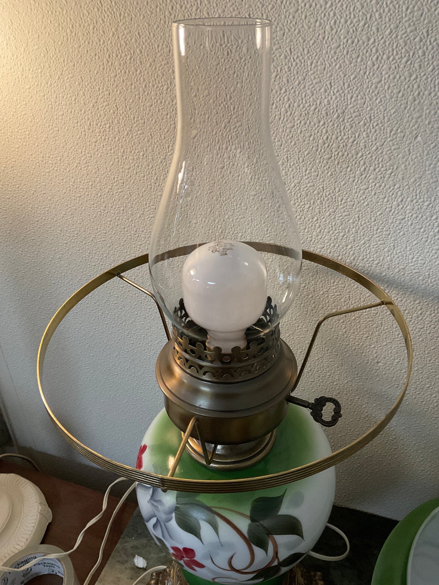 Gone With The Wind Style Hurricane Electric Lamp 1960’s