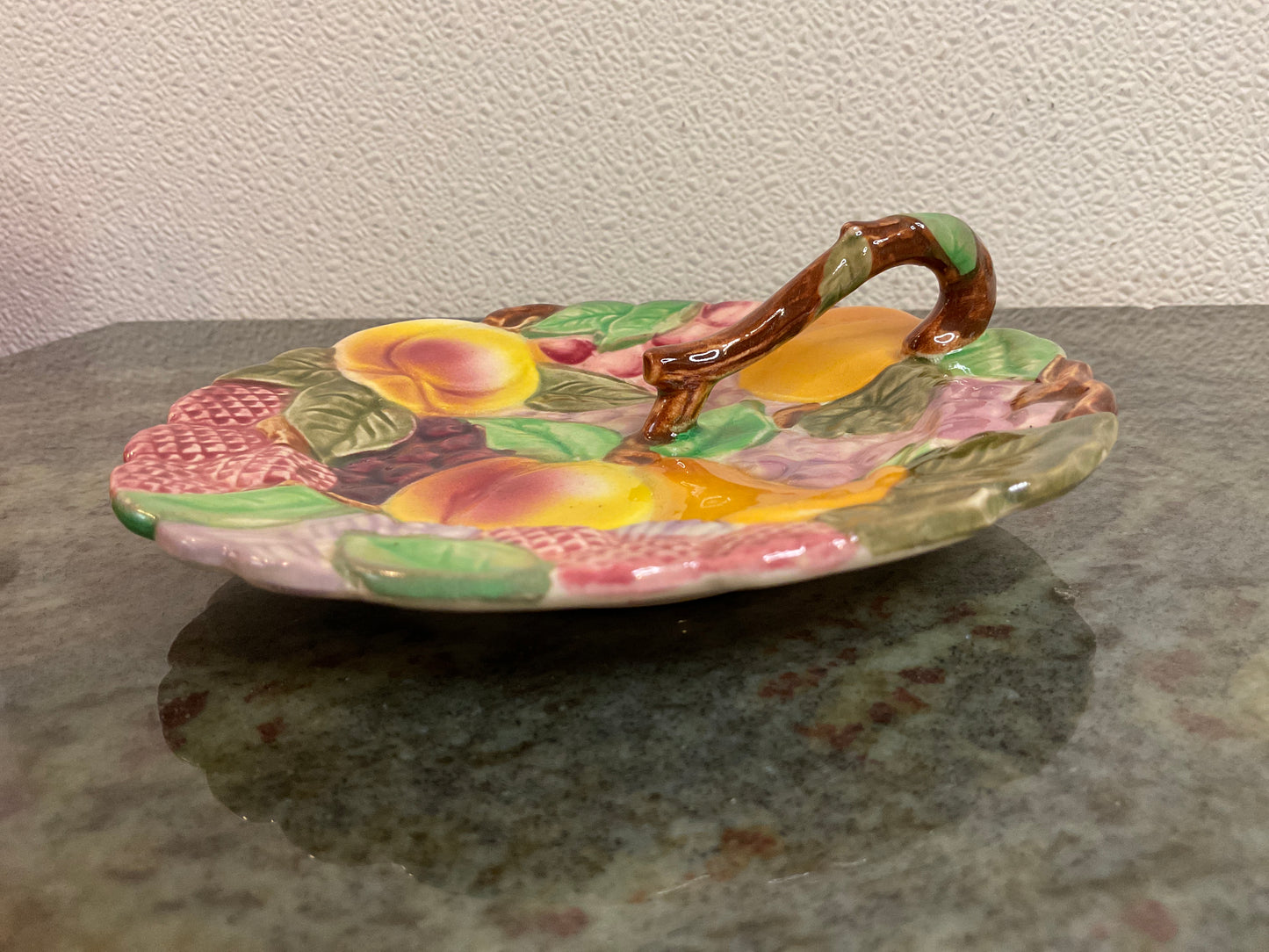 Vintage Tutti Frutti Serving Dish With Handle
