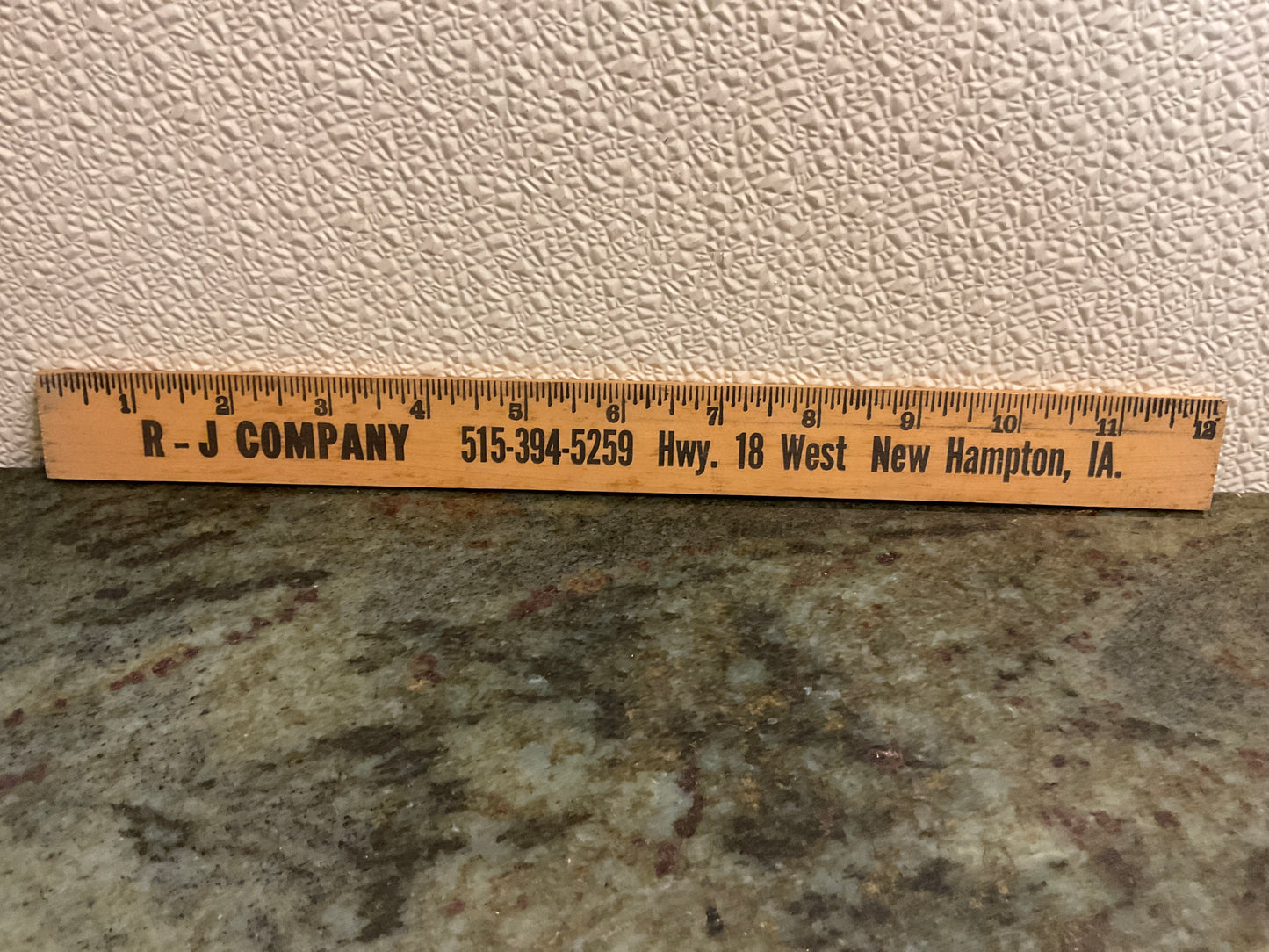 R-J Co. New Hampton IA Advertising Ruler