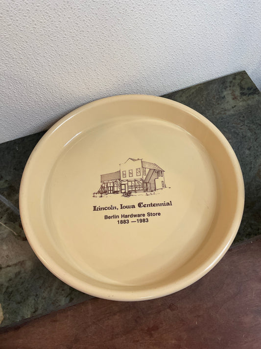 Vintage Lincoln Iowa Souvenir Platter