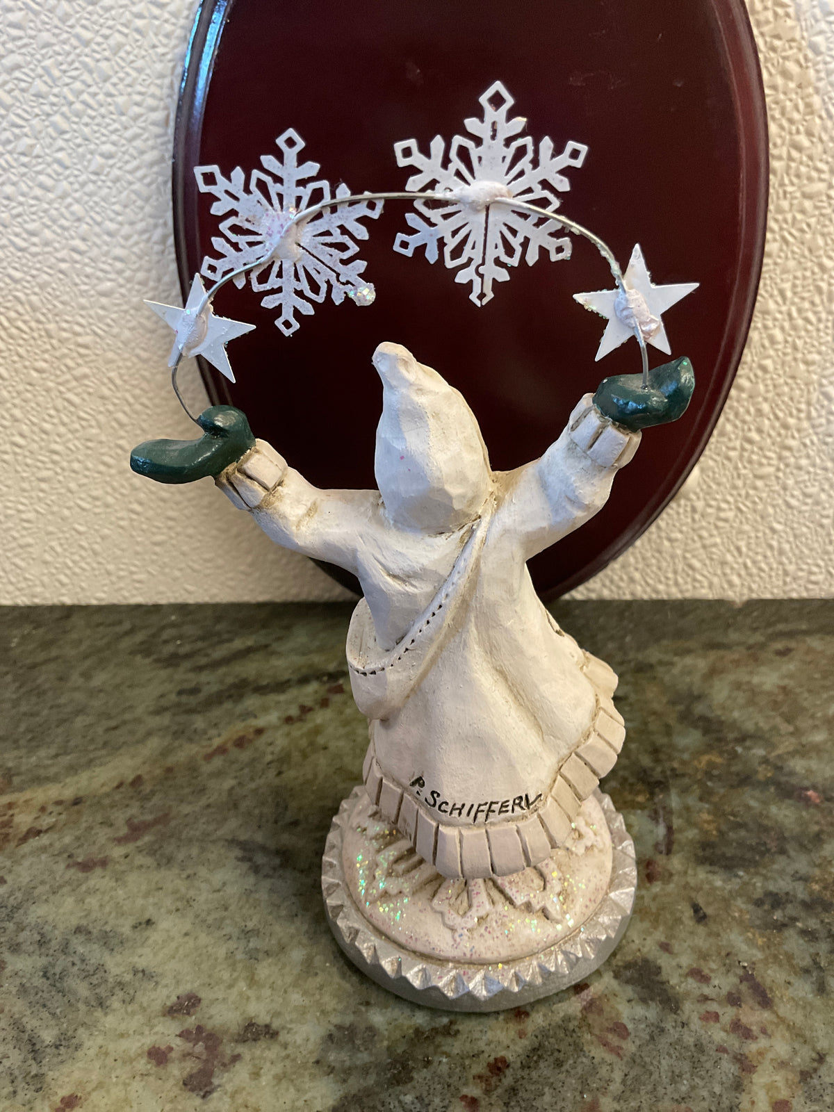 Pam Schifferl Santa/Snowflakes Figure