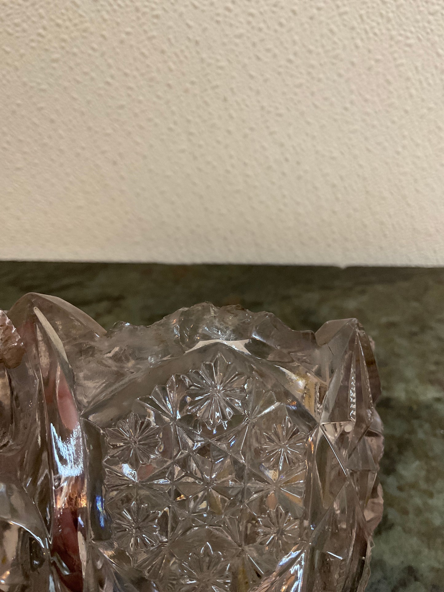 Vintage Cut Glass Open Sugar Bowl