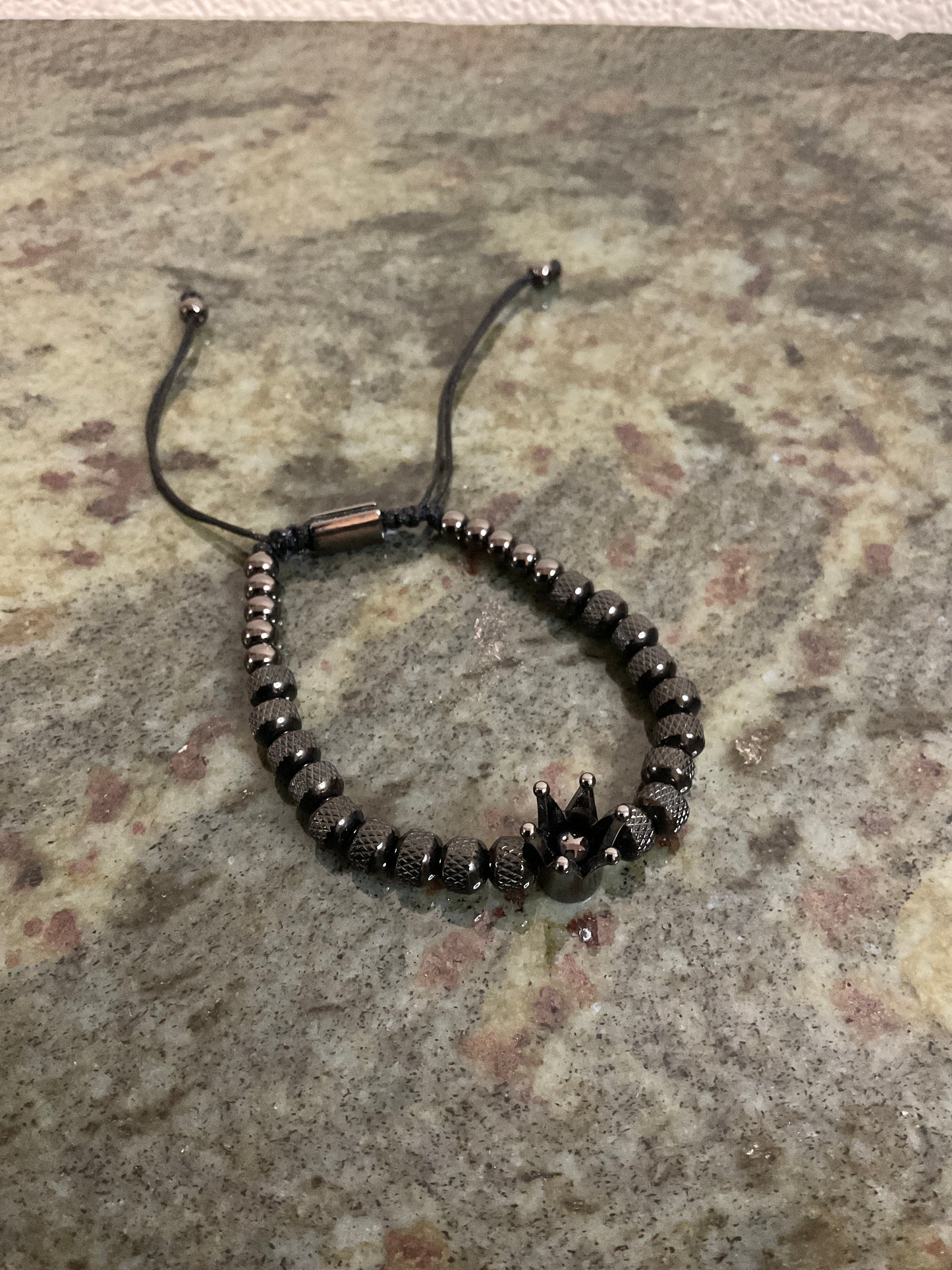 Adjustable Stainless Steel Bracelet Crown Men’s