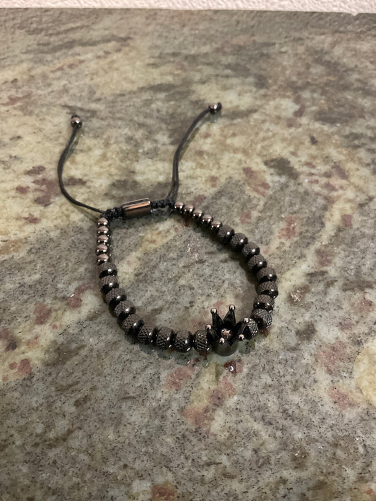 Adjustable Stainless Steel Bracelet Crown Men’s
