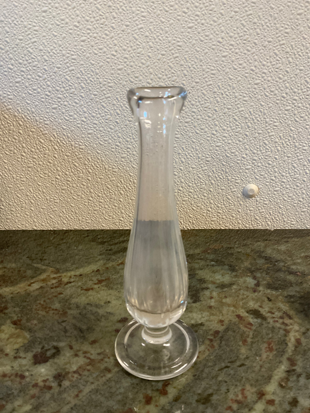 Vintage Clear Glass Bud Vase