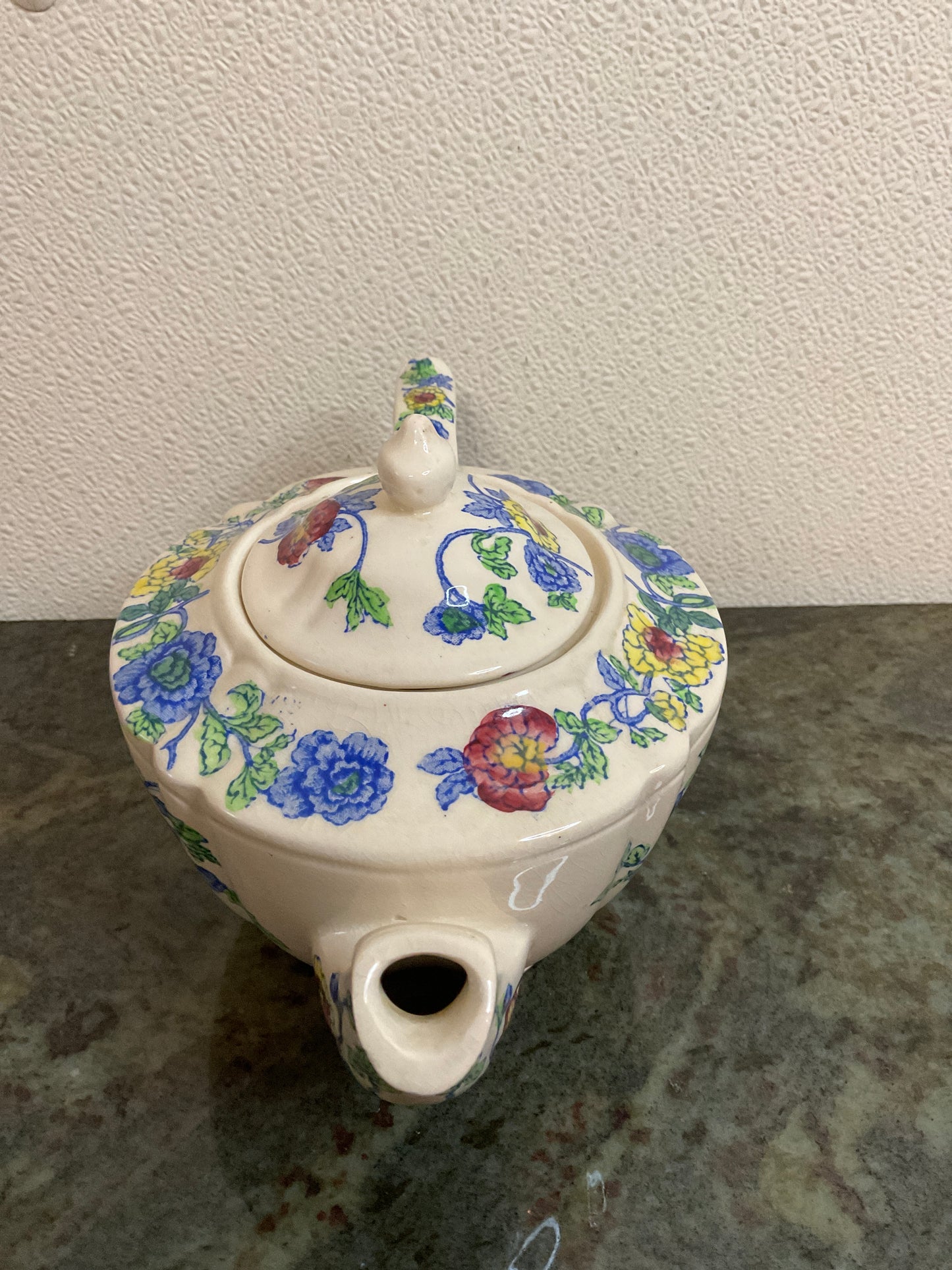 Vintage Old Sadler England Teapot Floral