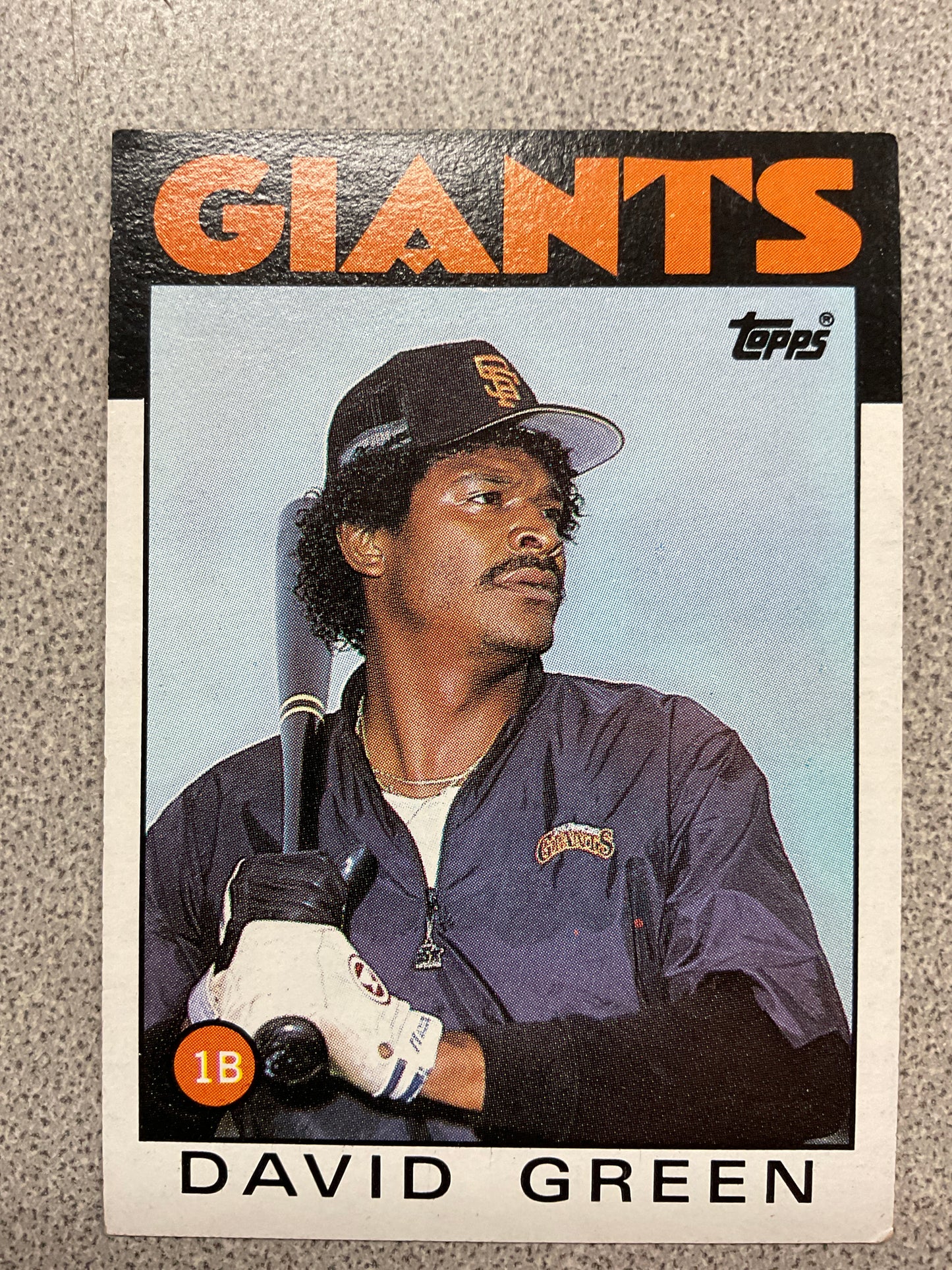Baseball Card David Green