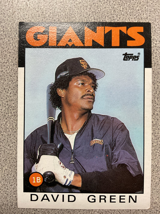 Baseball Card David Green