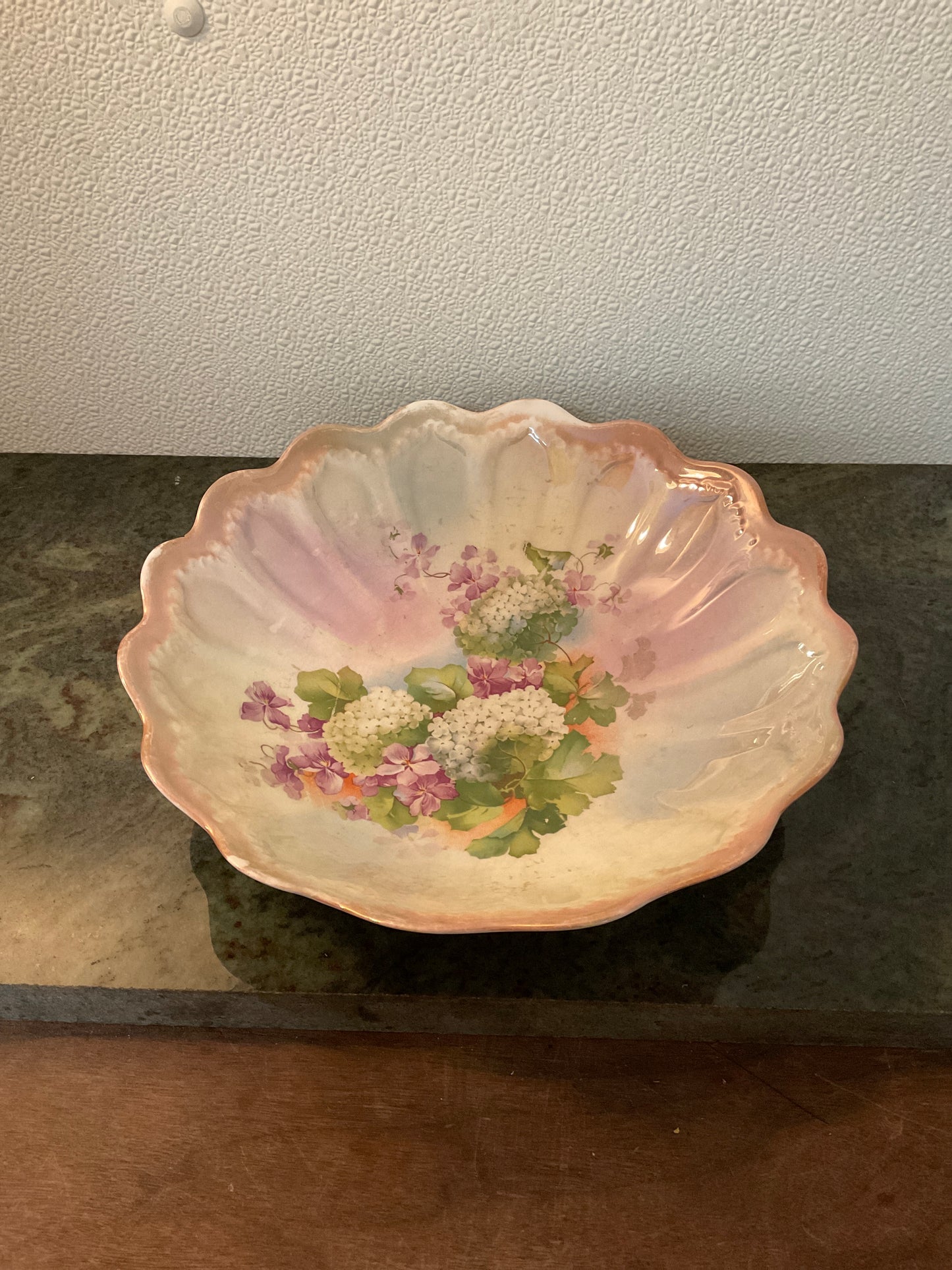 Vintage German Floral Serving Bowl