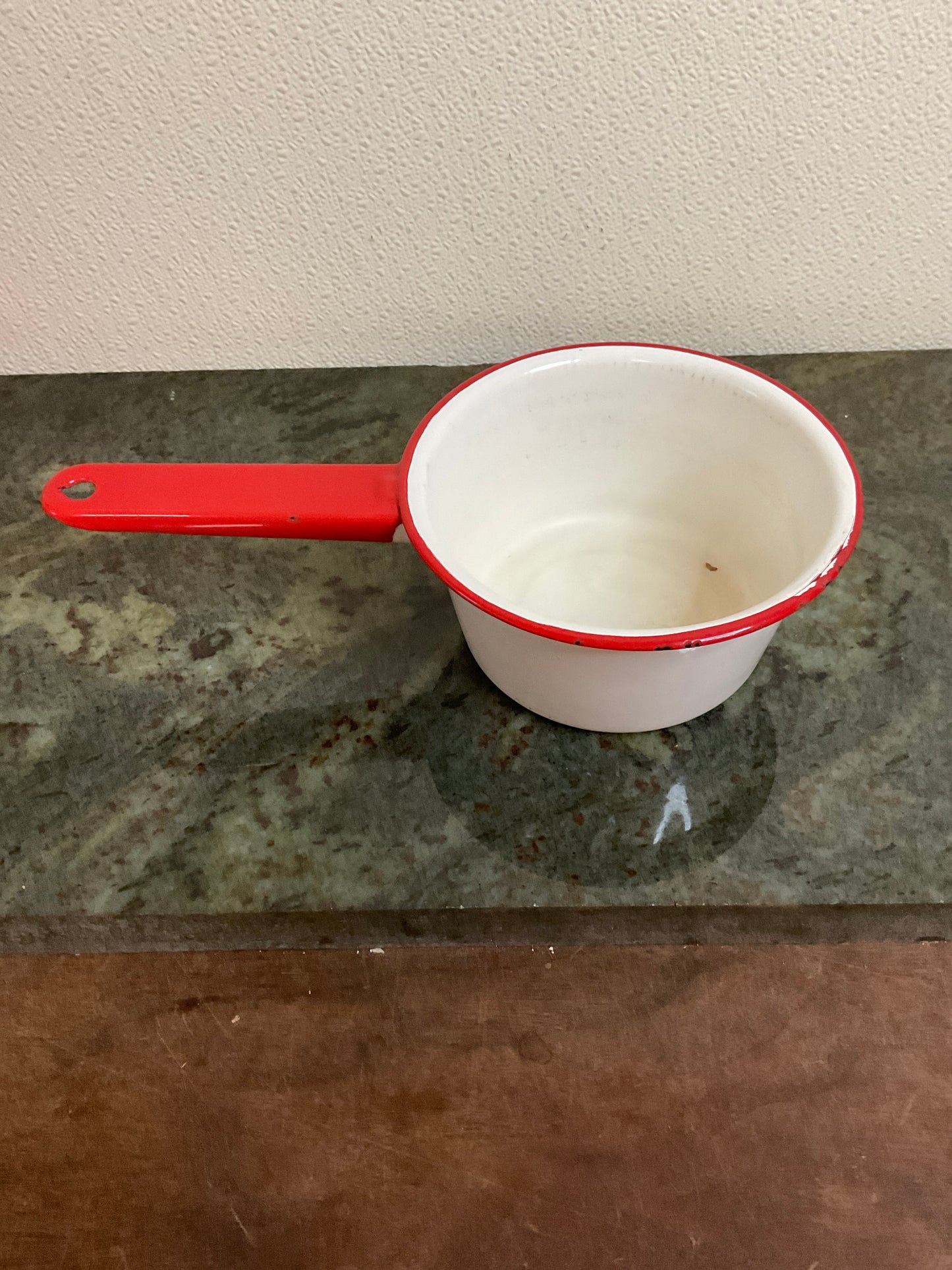Vintage Enamelware Saucepan Medium