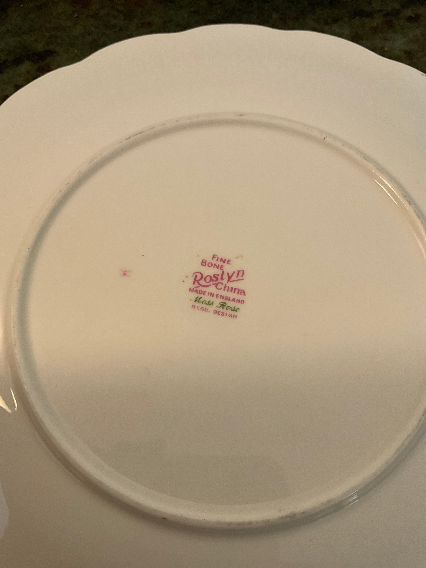 Fine Bone Roslyn China Handled Plate