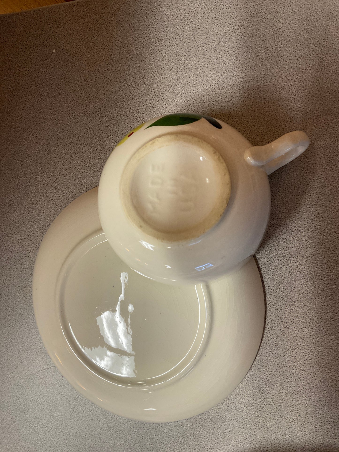 Vtg Dixie Dogwood Set 4 Cups and 3 Saucers
