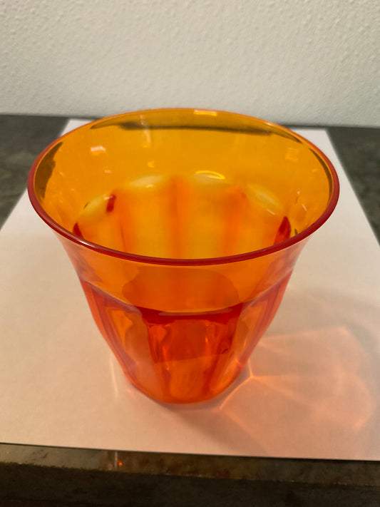Orange Plastic Drinking Tumbler
