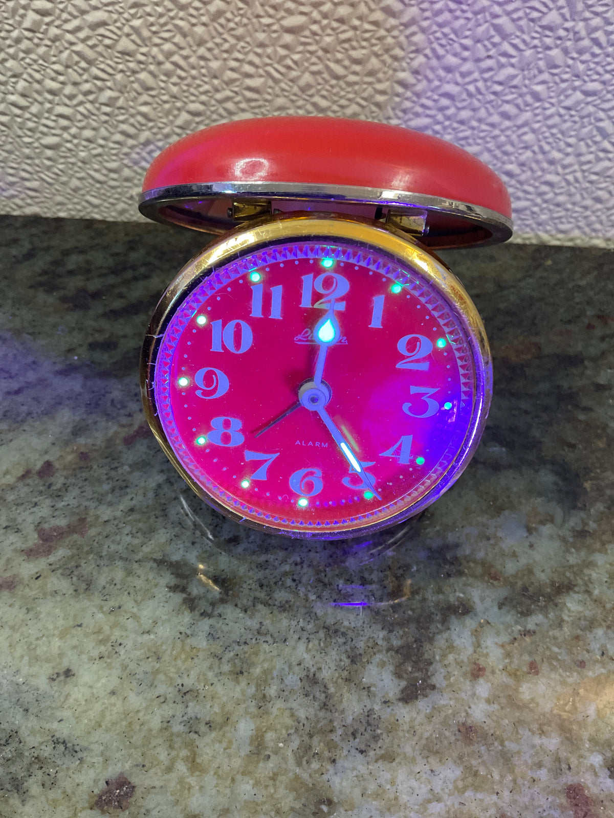 Red Travel Alarm Clock