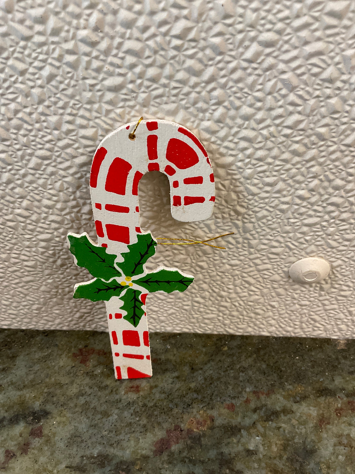 Wooden Candy Cane Ornament