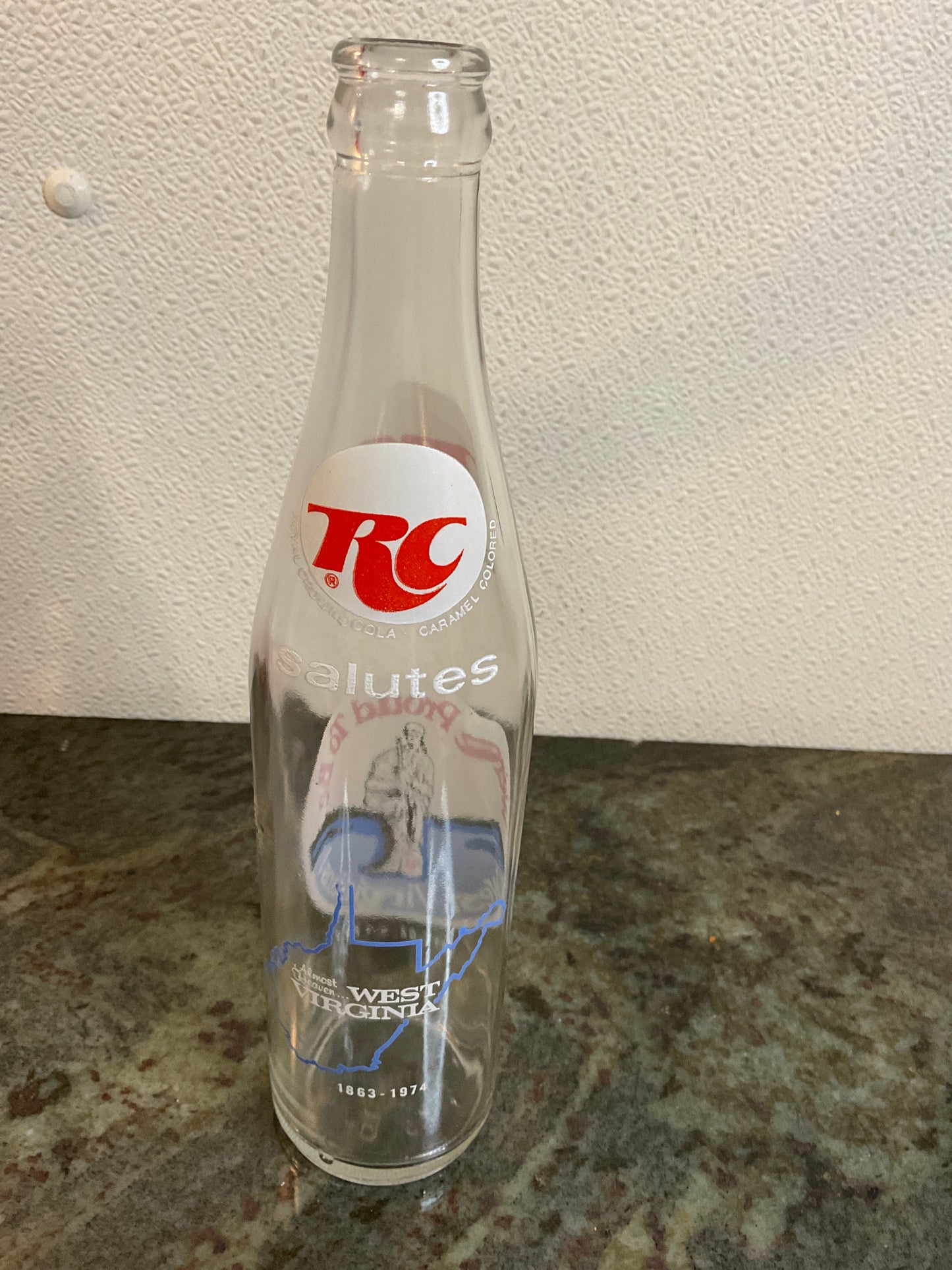 Vintage 1974 Royal Crown Cola West Virginia Bottle