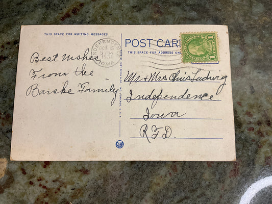 Backbone State Park IA Post Card