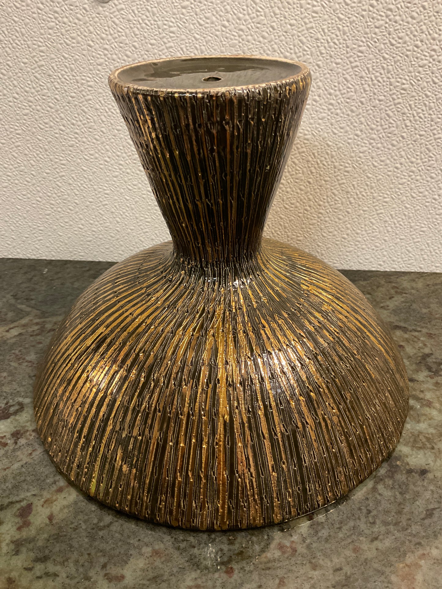 Bitossi of Aldo Londi Sgraffito  Seta Series Pedestal Compote Bowl