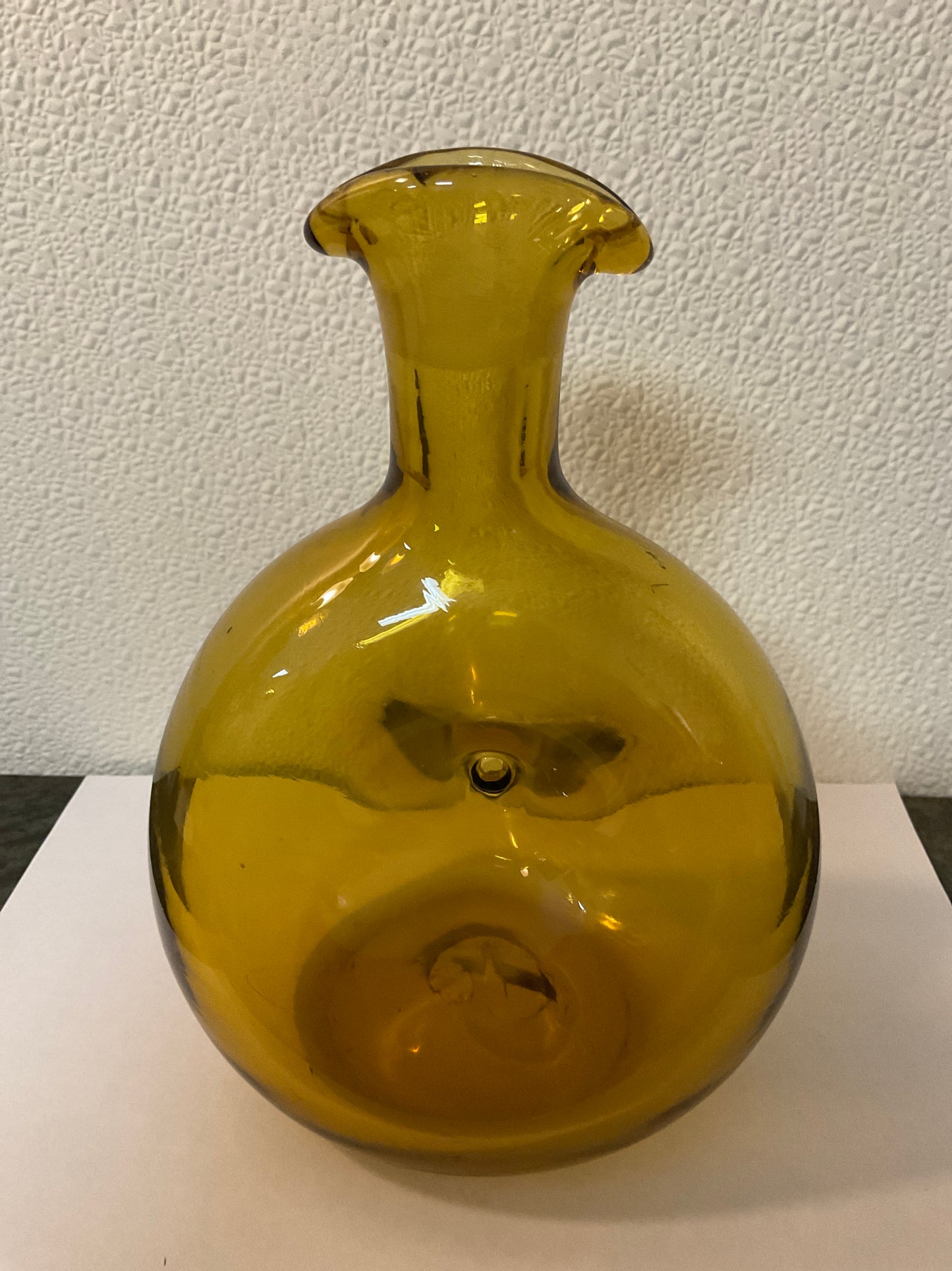 Glass Pinched Decanter in Amber