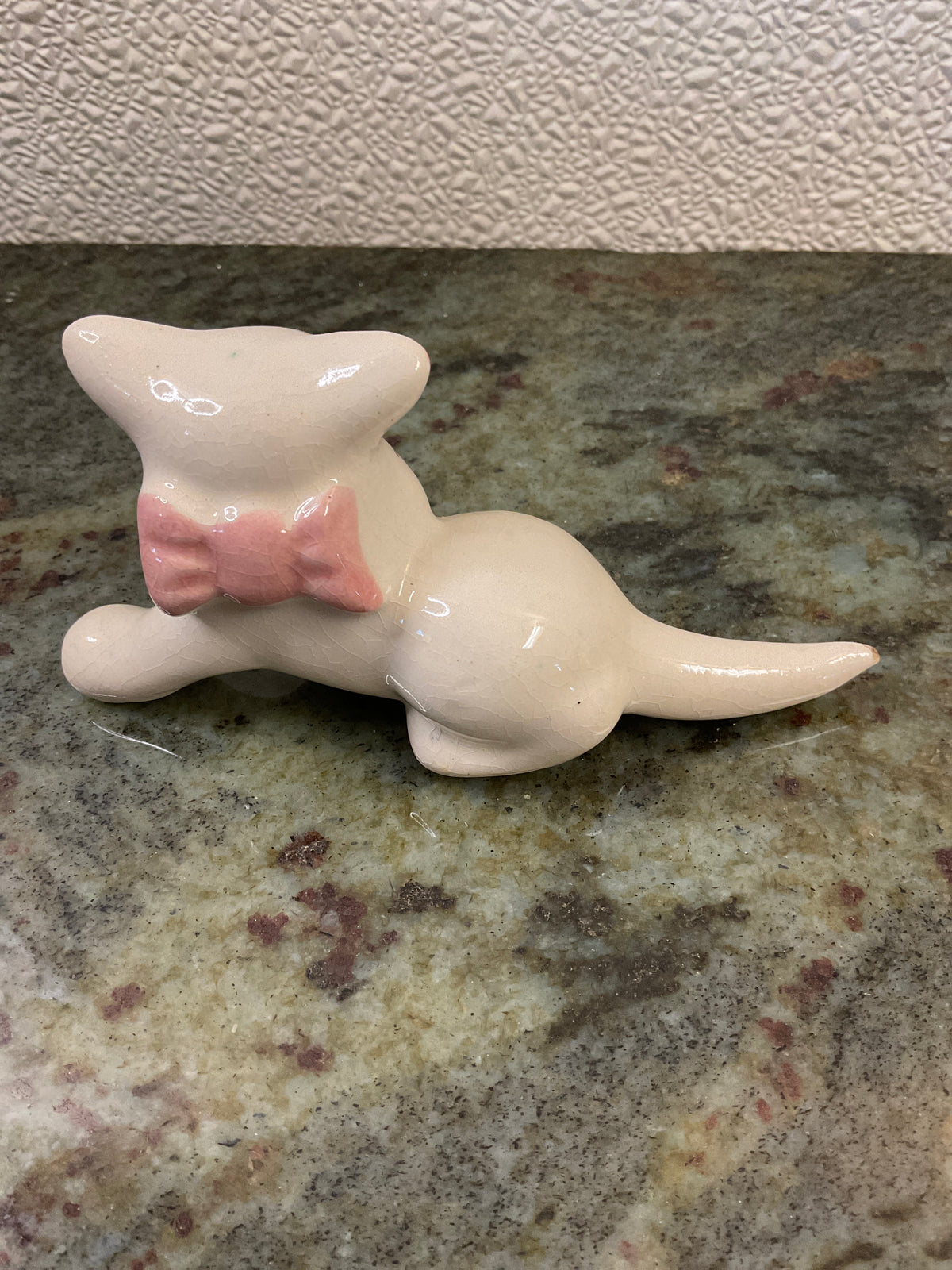 Vintage Glazed Pottery Cat