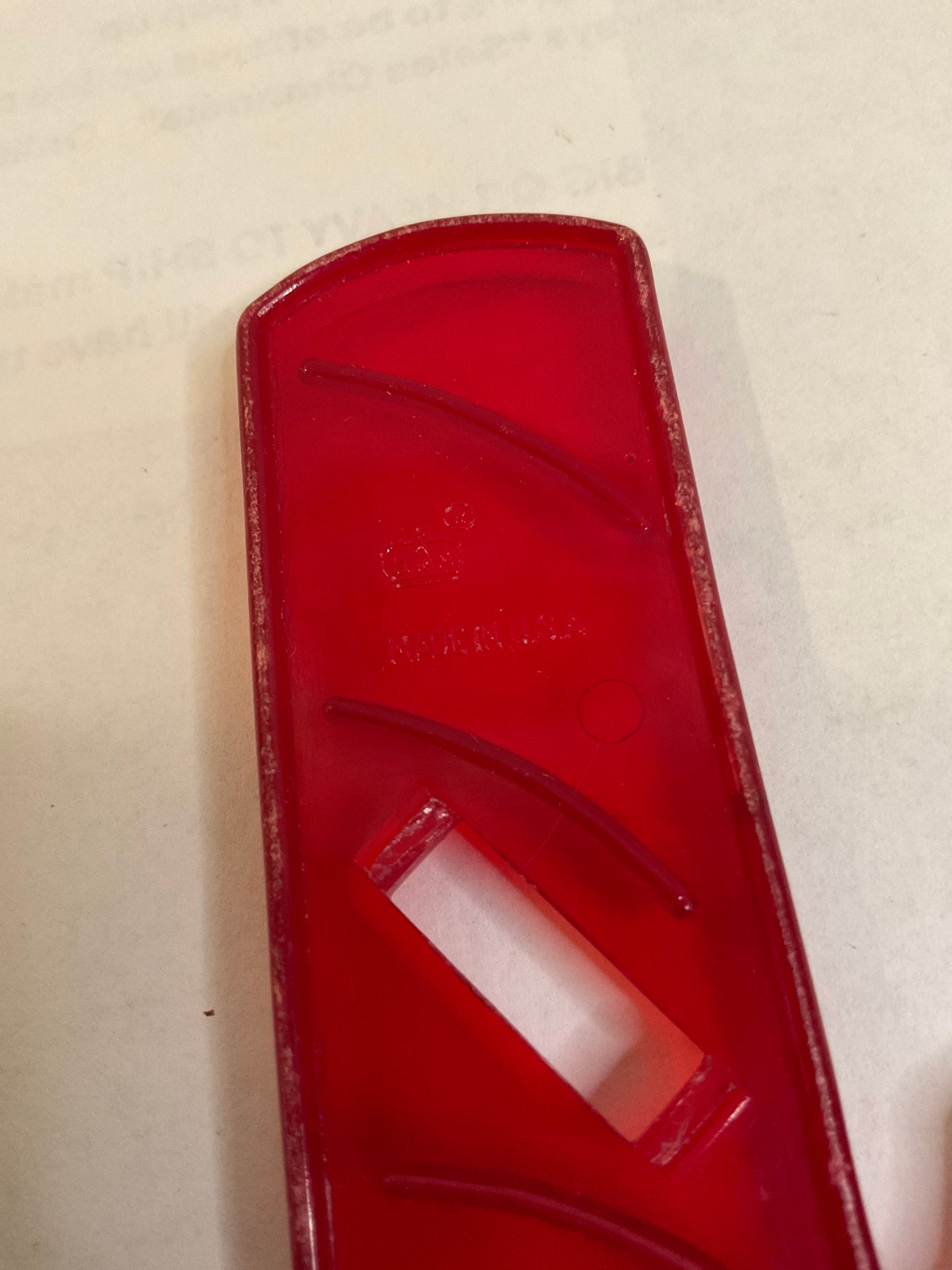 Red Plastic Candy Cane Cookie Cutter