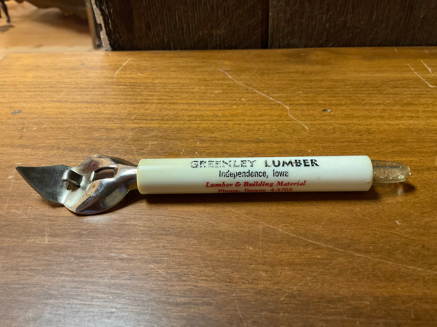 Vtg Bottle Opener Advertising Greenly Lumber Independence Iowa
