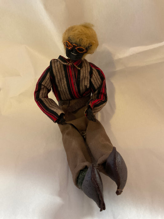 Dried Apple Head Folk Art Doll