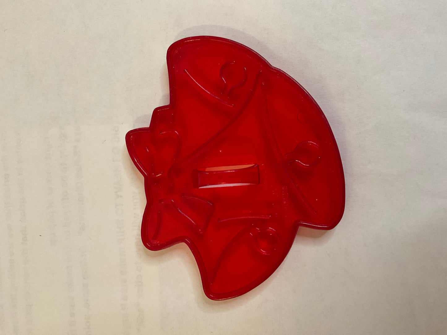 Red Plastic 3Bells Cookie Cutter.
