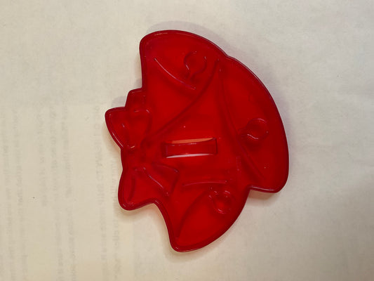 Red Plastic 3Bells Cookie Cutter.