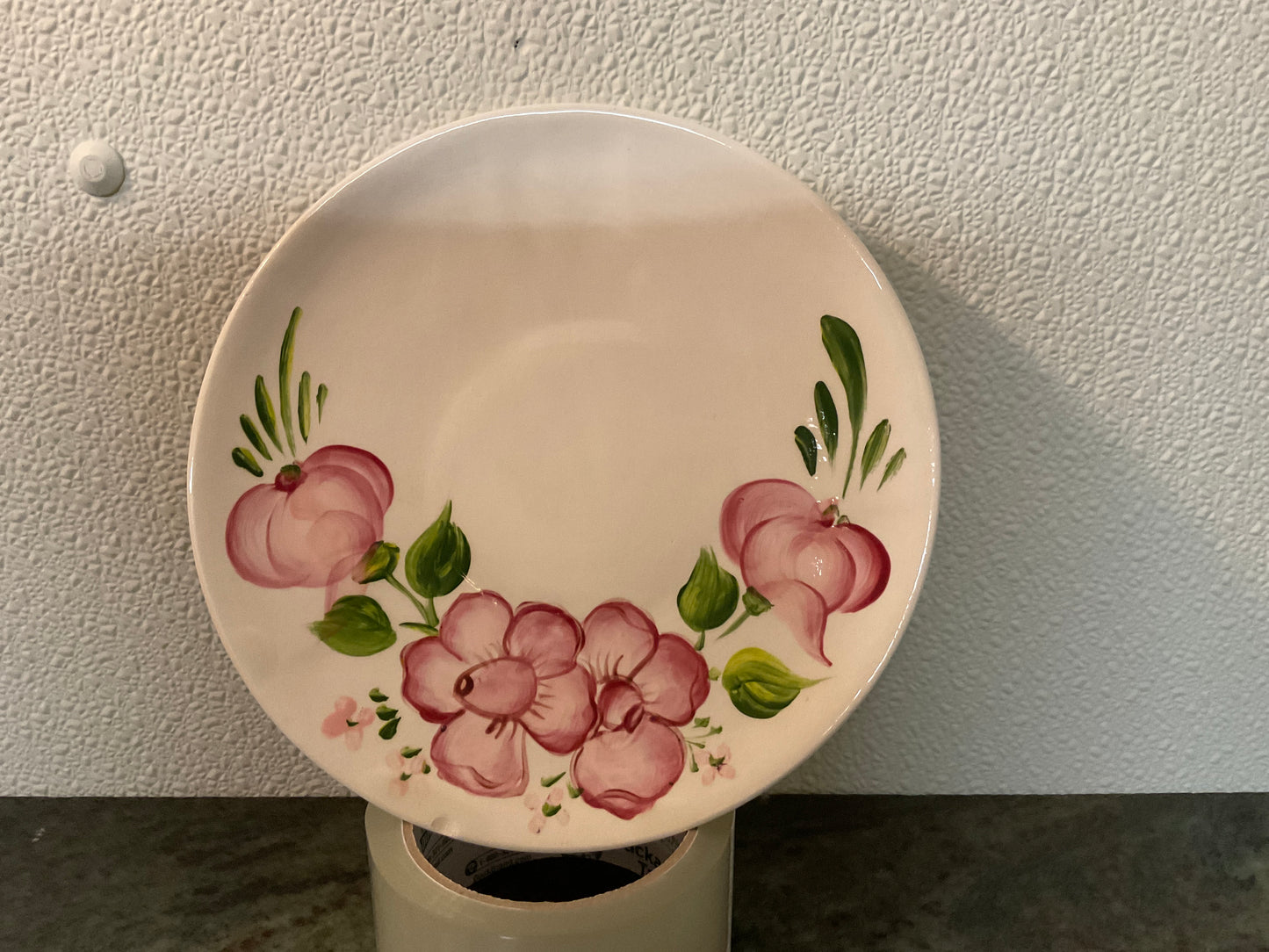 Vintage German Art Pottery floral Medium Plate