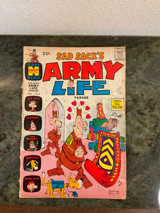 Comic Book Sad Sacks Army Life Parade August #31