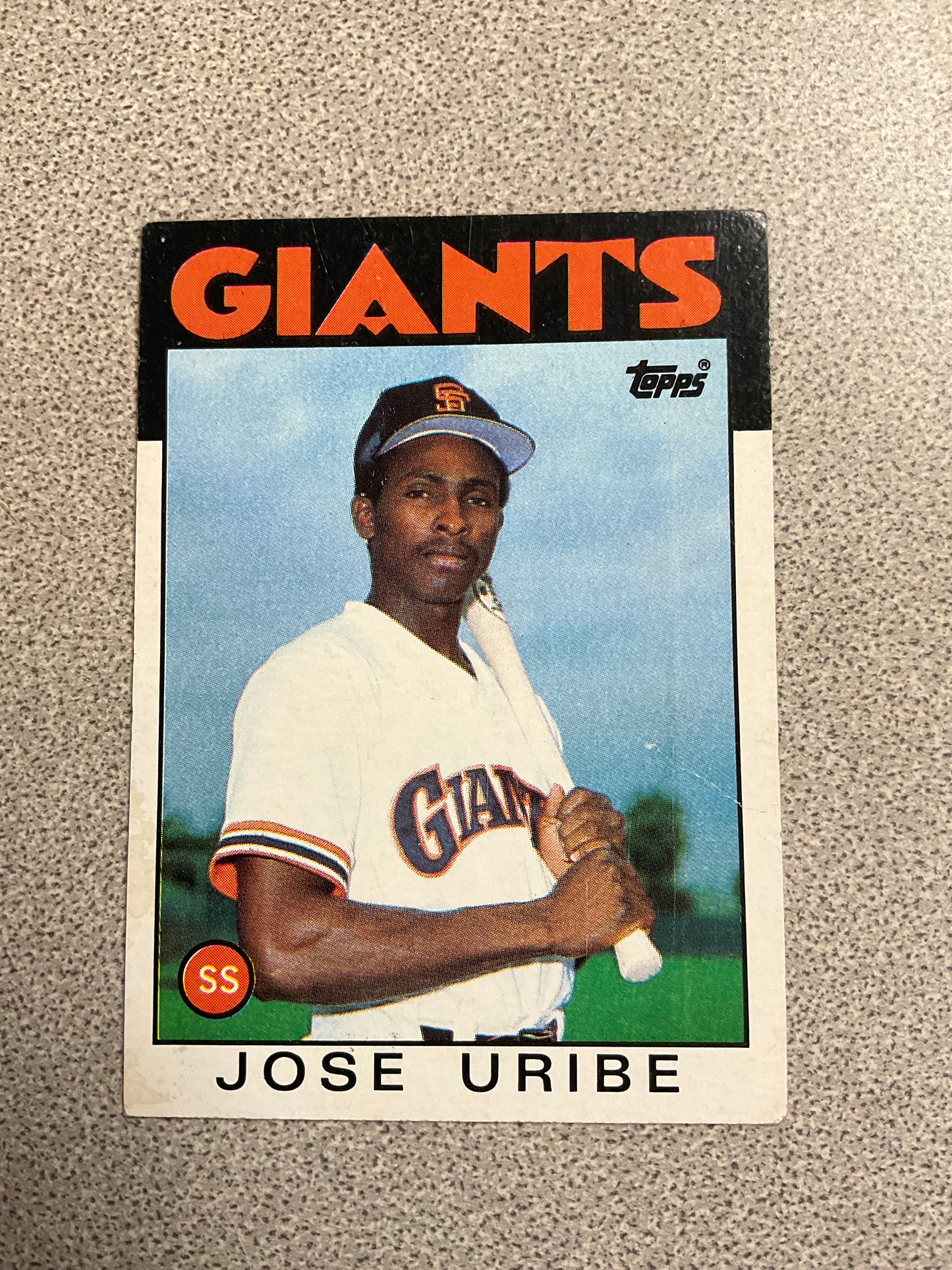 Baseball Card-Jose Uribe