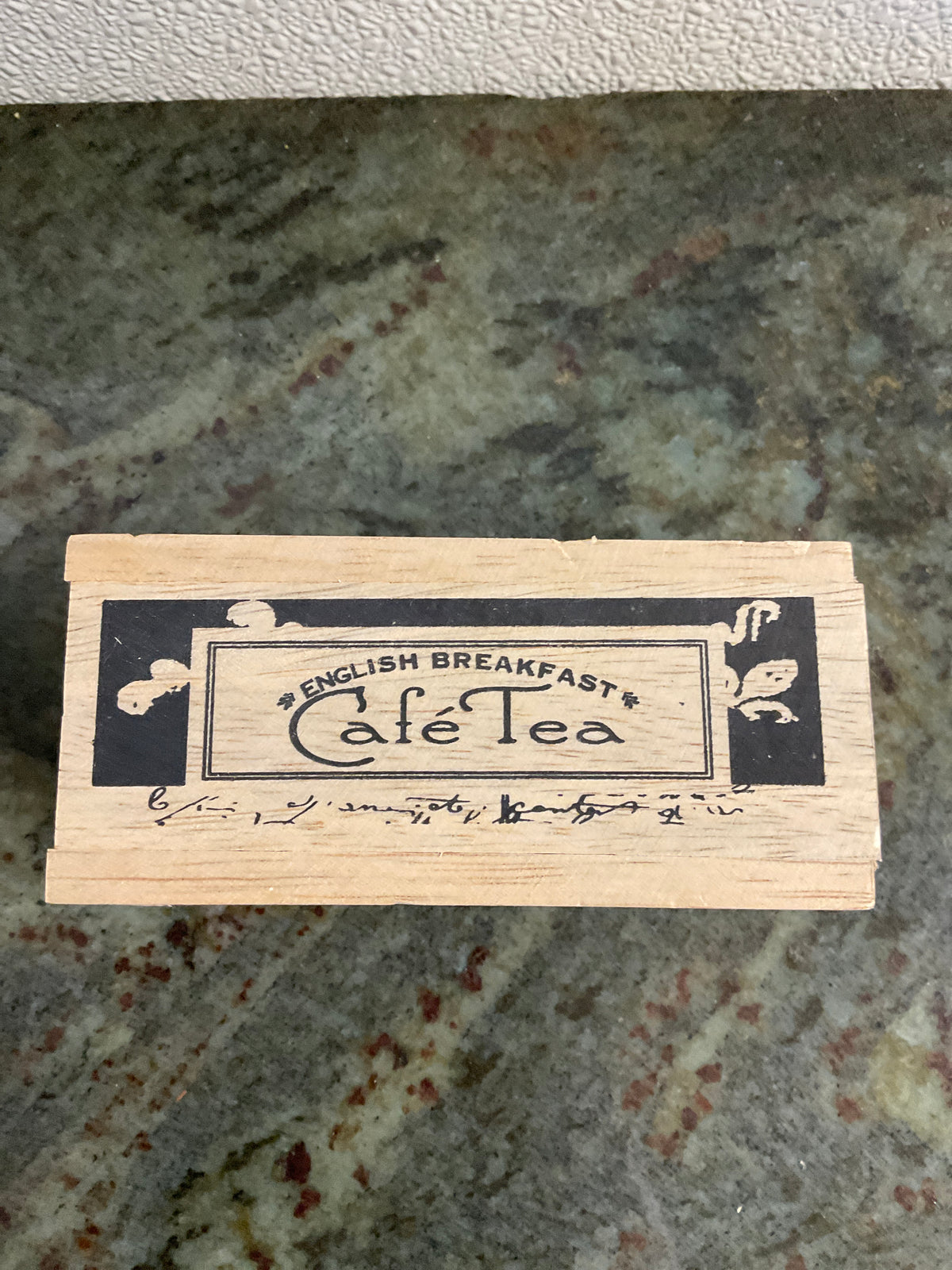 Vintage Ceylon Black Tea Wooden Box