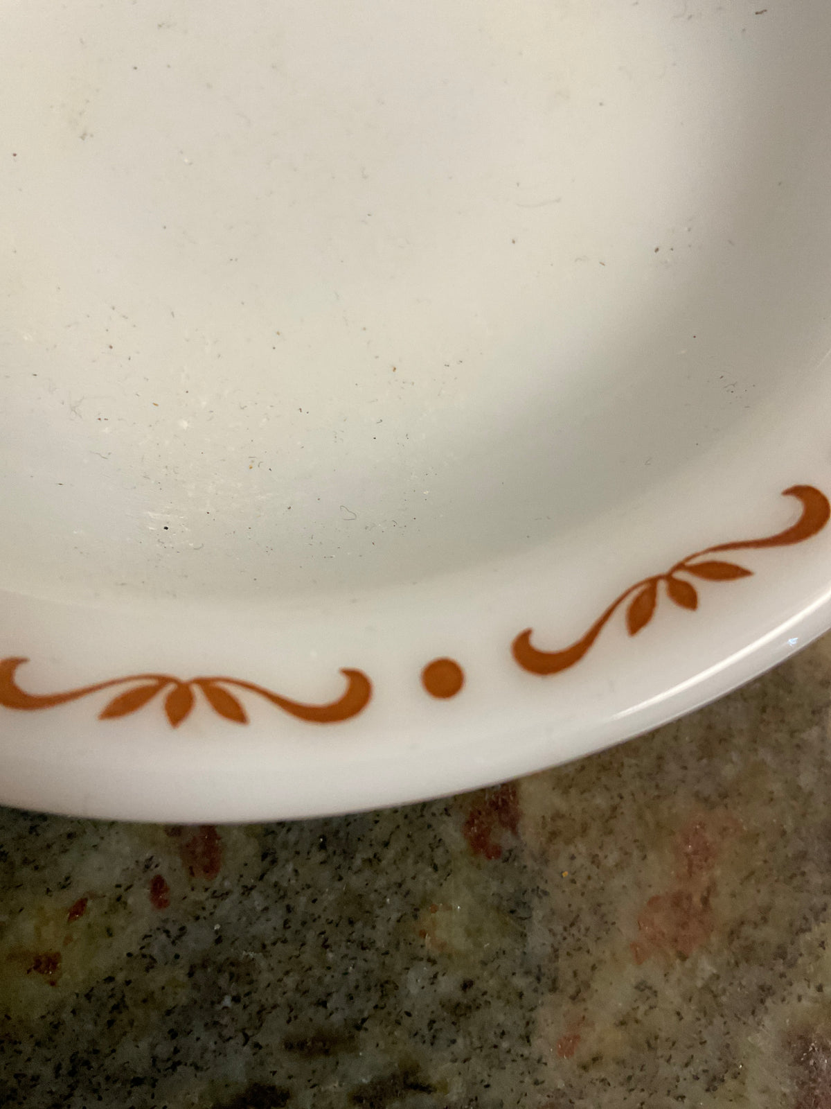 Pyrex Copper Filigree Glass Berry Bowl