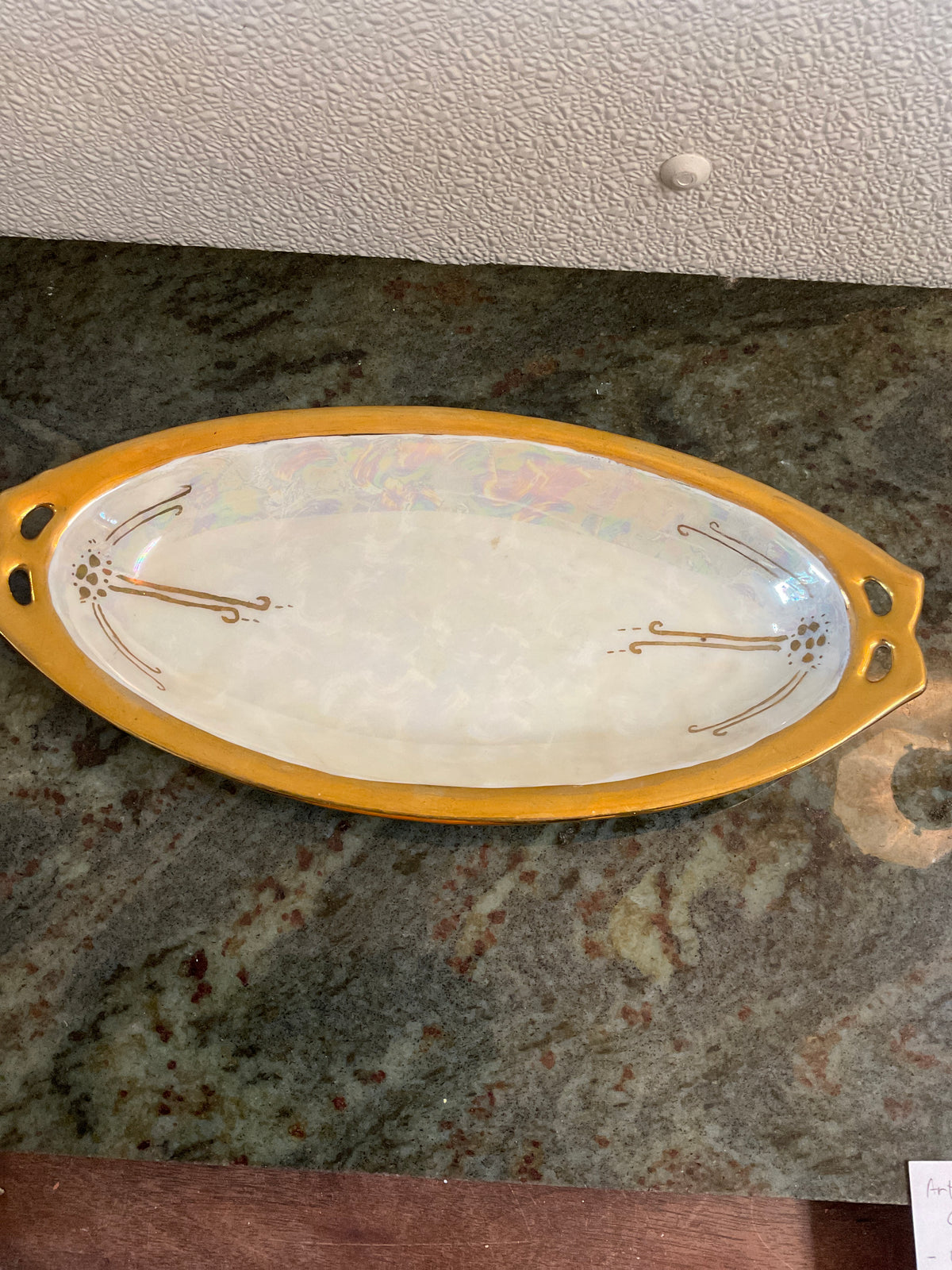 Art Nouveau Lustreware Celery Dish