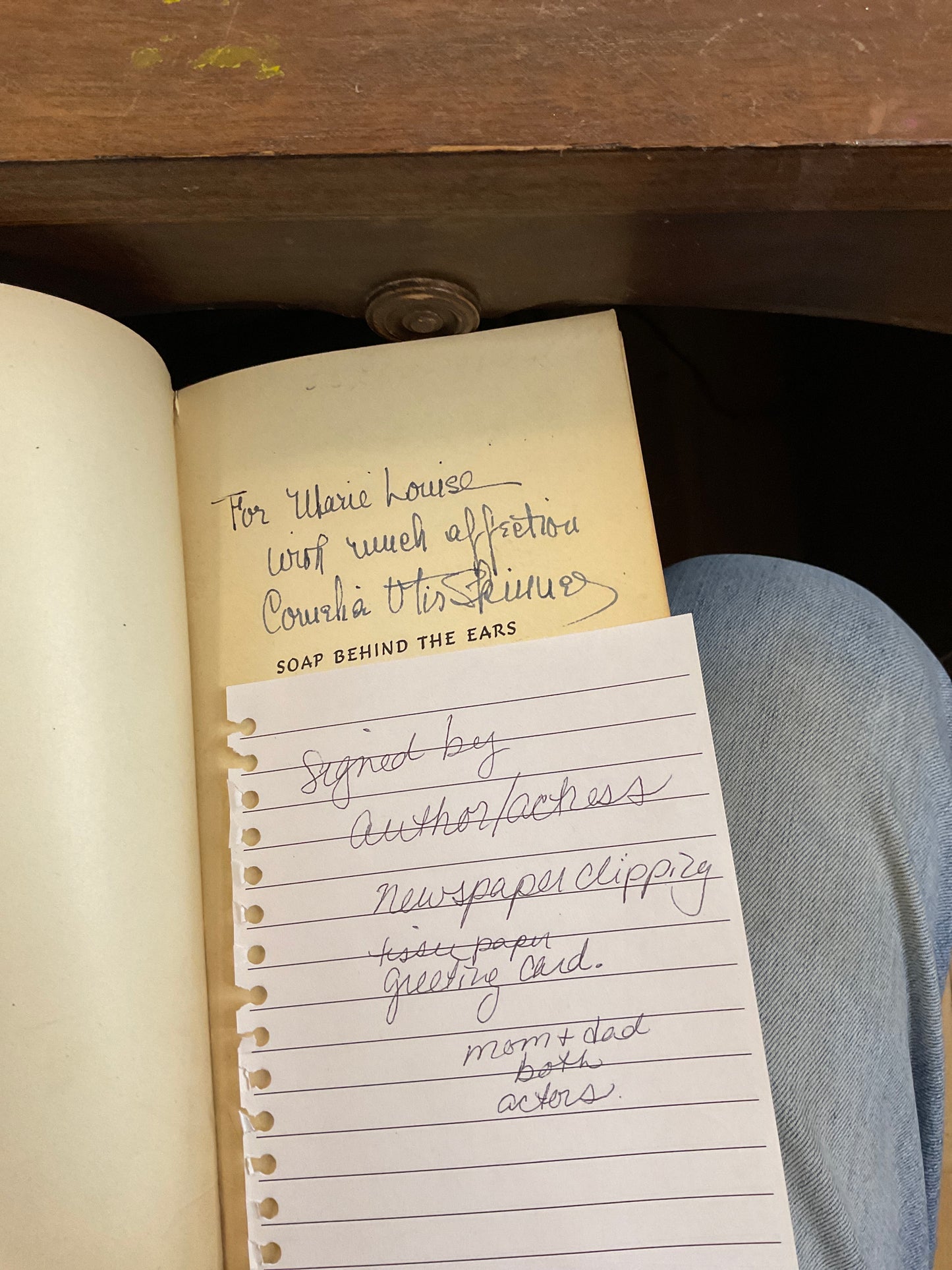 Book Soap Behind The Ears 1942-signed