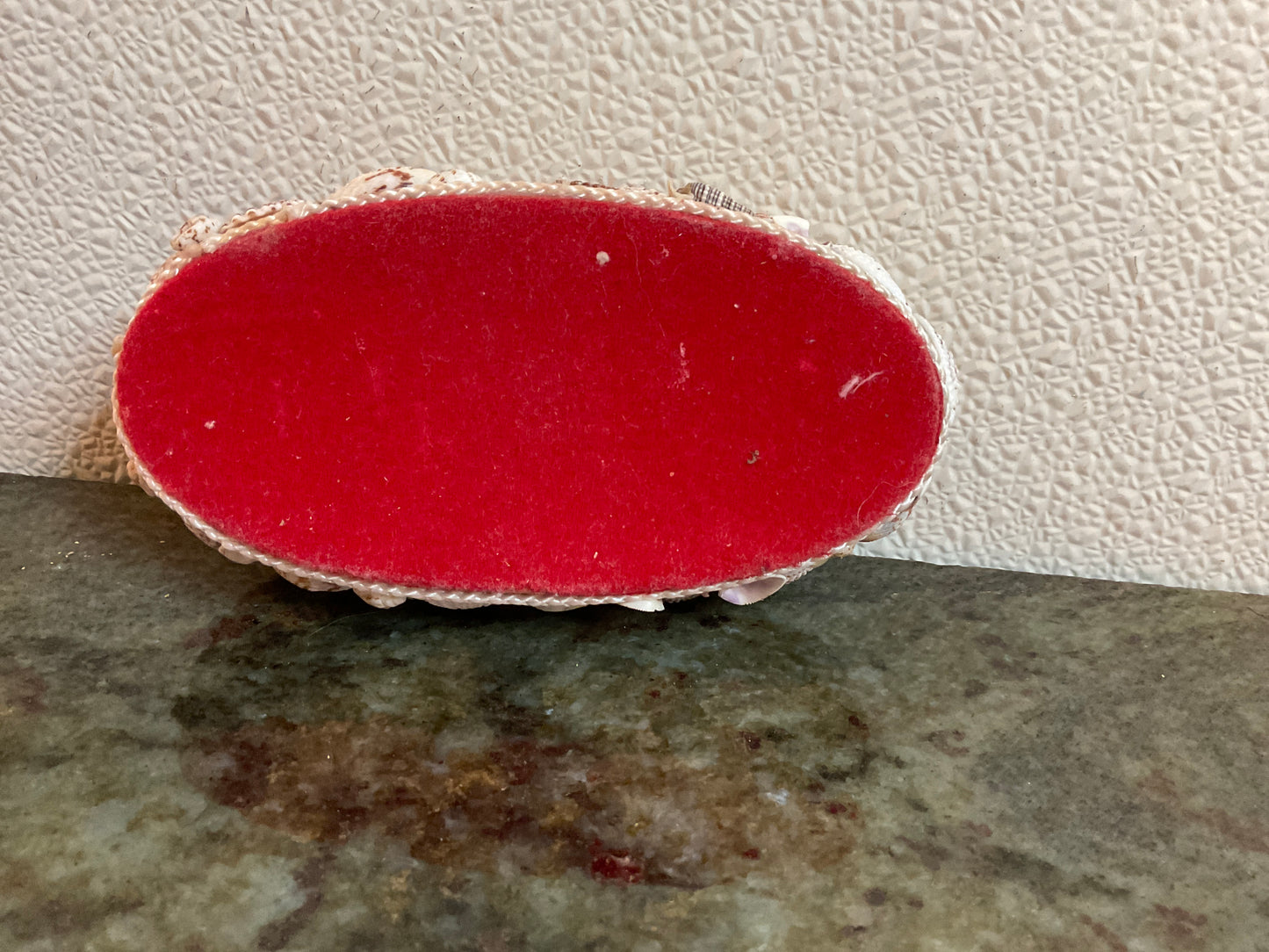 Vintage Oval Seashell Trinket Box