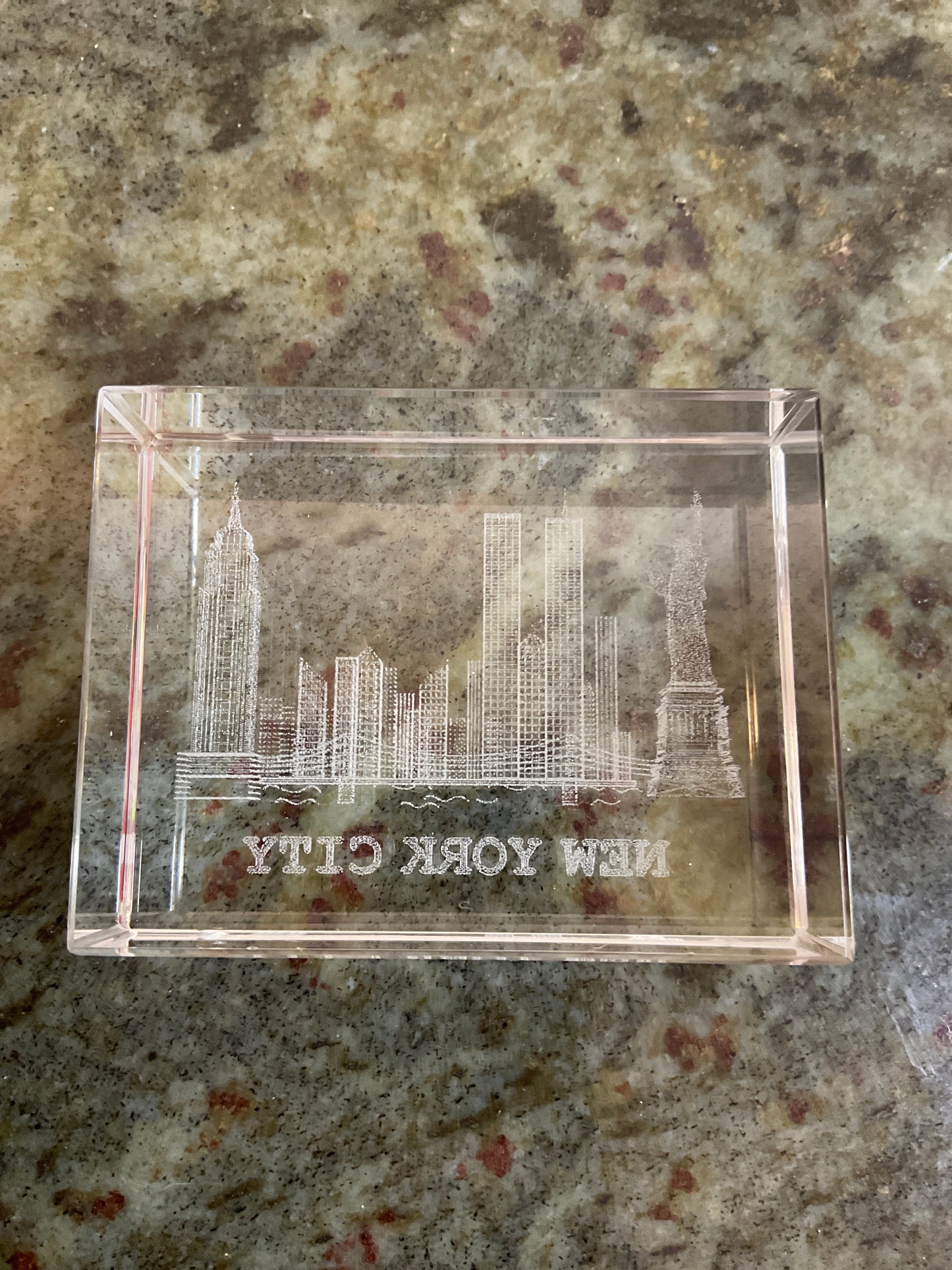 Glass Block Of New York City Buildings