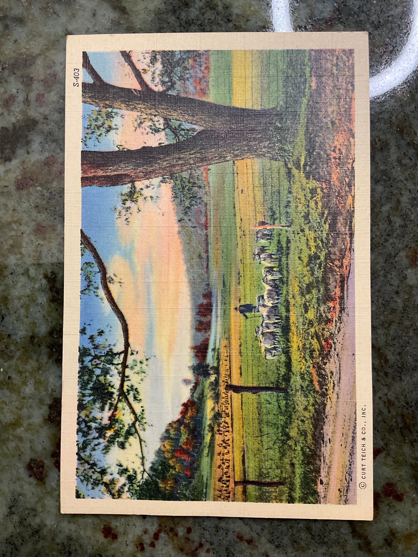 Generic Rural Scene 1944 Post Card