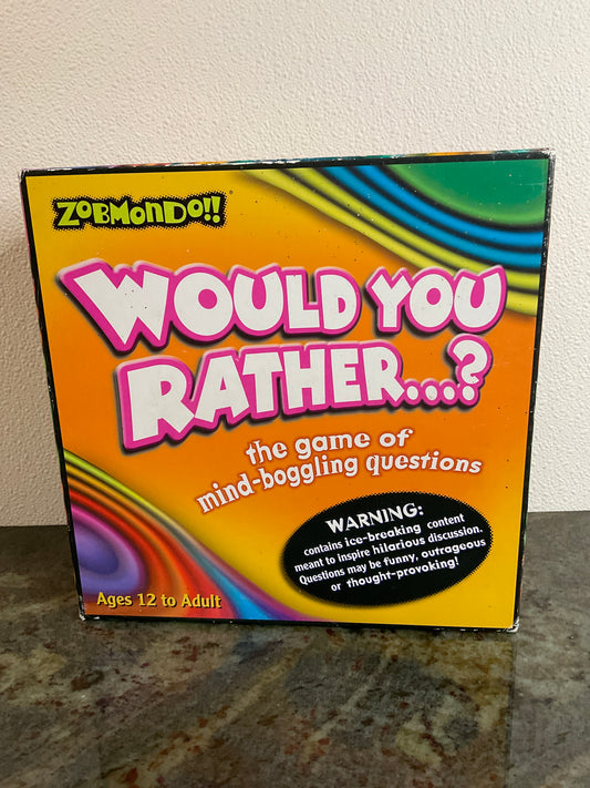 Game ‘Would You Rather….?’