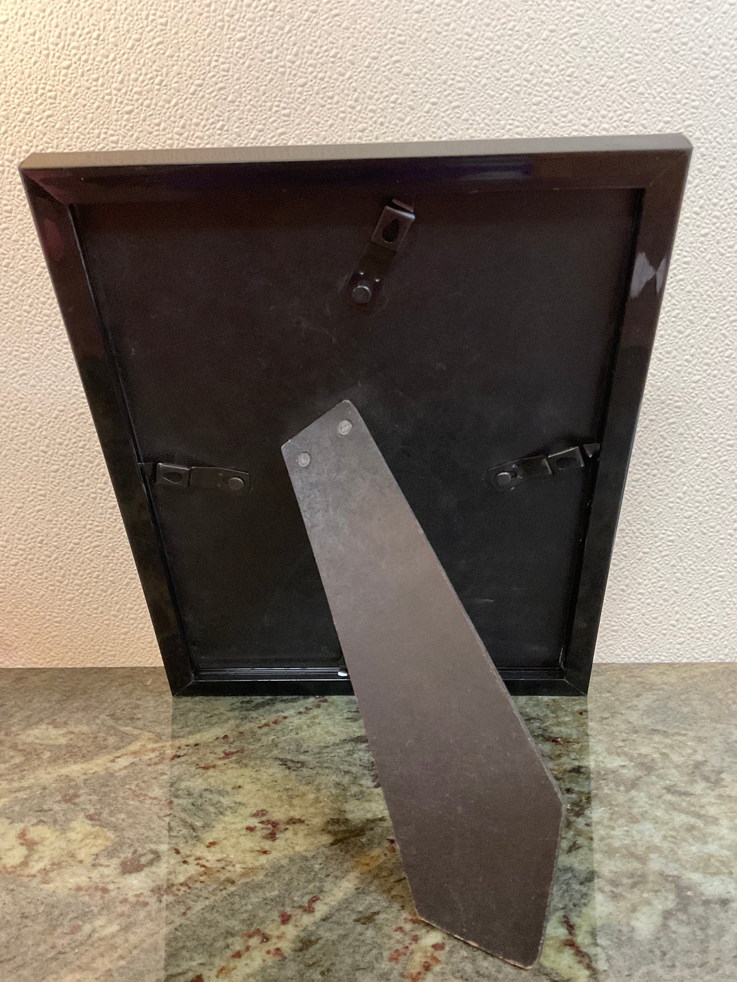 Black Plastic Frame With Glass/Easel Back
