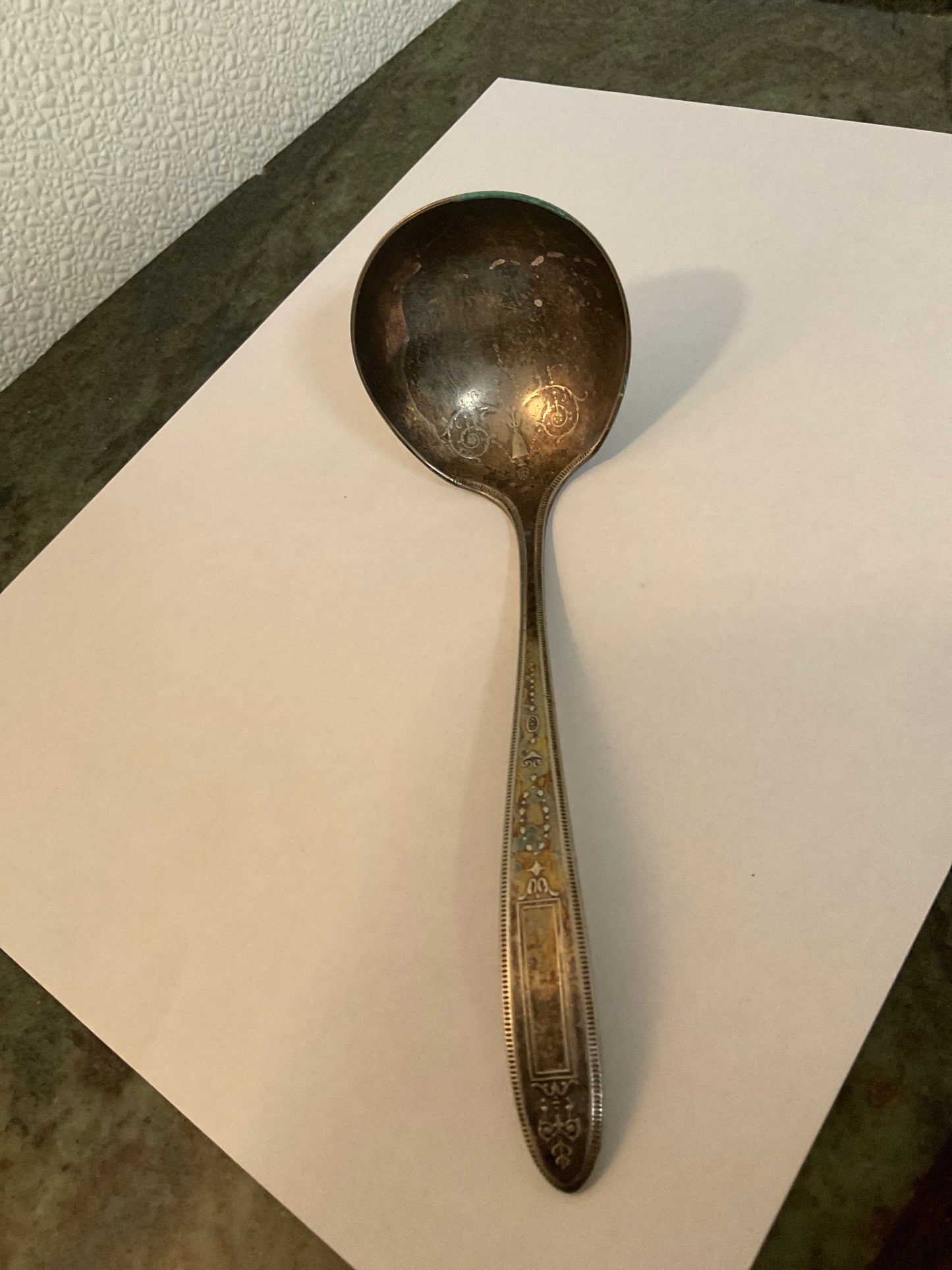 Antique 1921 Grosvenor Oneida Community Silver plate Sauce Ladle