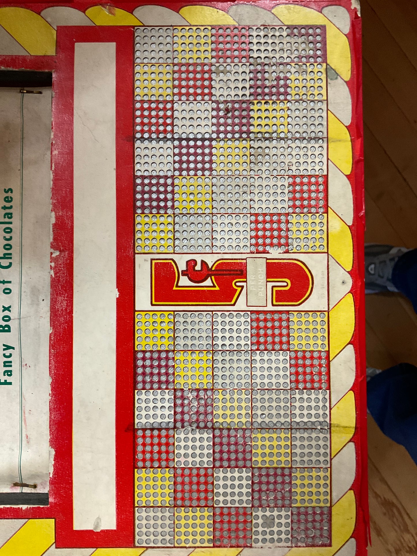 Vintage Ostler’s Candy Special Punchboard