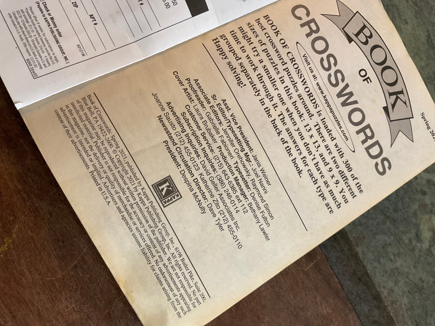 Used Book of Crosswords