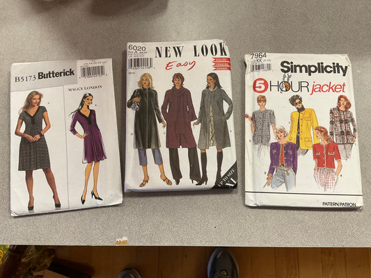 Bundle of 3 Sewing Patterns
