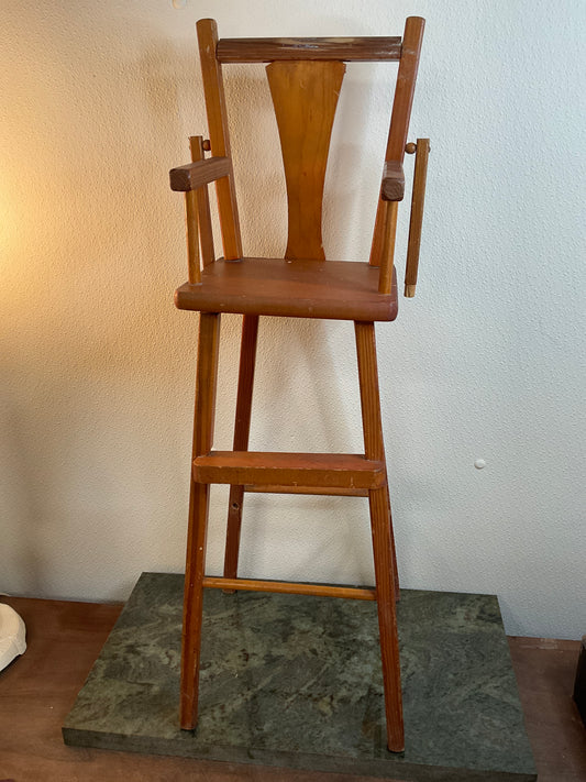 Vintage Wood Doll High Chair